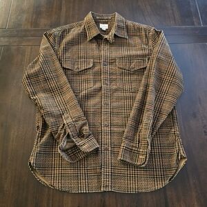 J. Crew medium corduroy CPO shirt in glen plaid